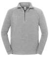 SS154 622880 Fruit of the Loom Iconic Premium Zip Neck Sweatshirt Athletic Heather colour image